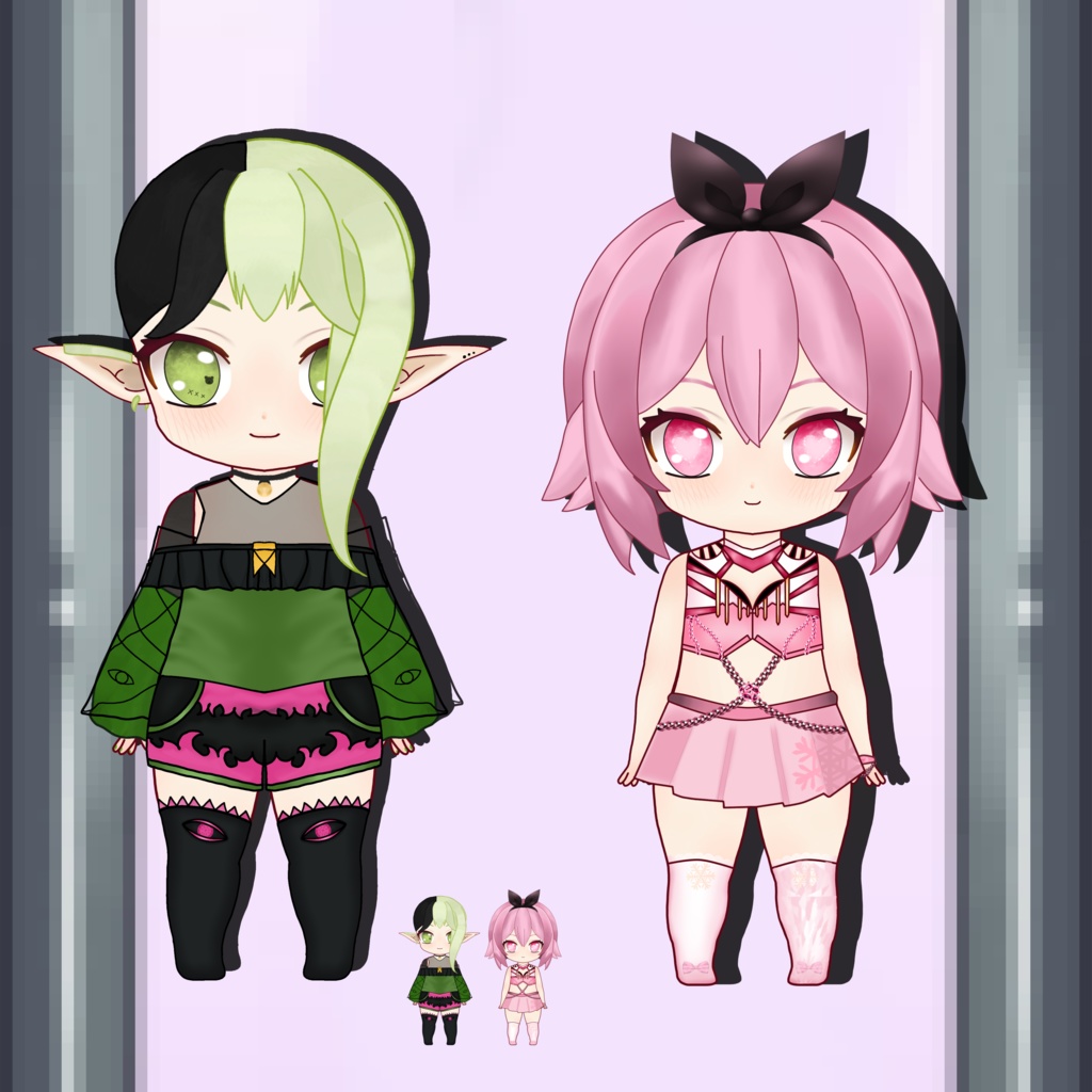 Fully Cut Vtuber 2D PSD Base | Chibi 