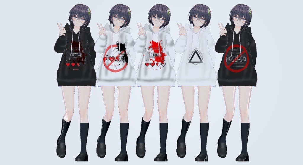 【水撫月】パーカー-MINAZUKI-【texture10種類】