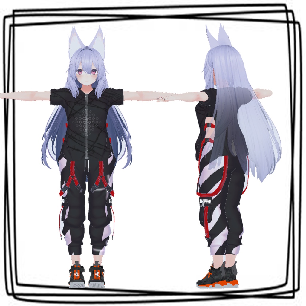 【桔梗用】Set Costume kikyo【texture4種類】