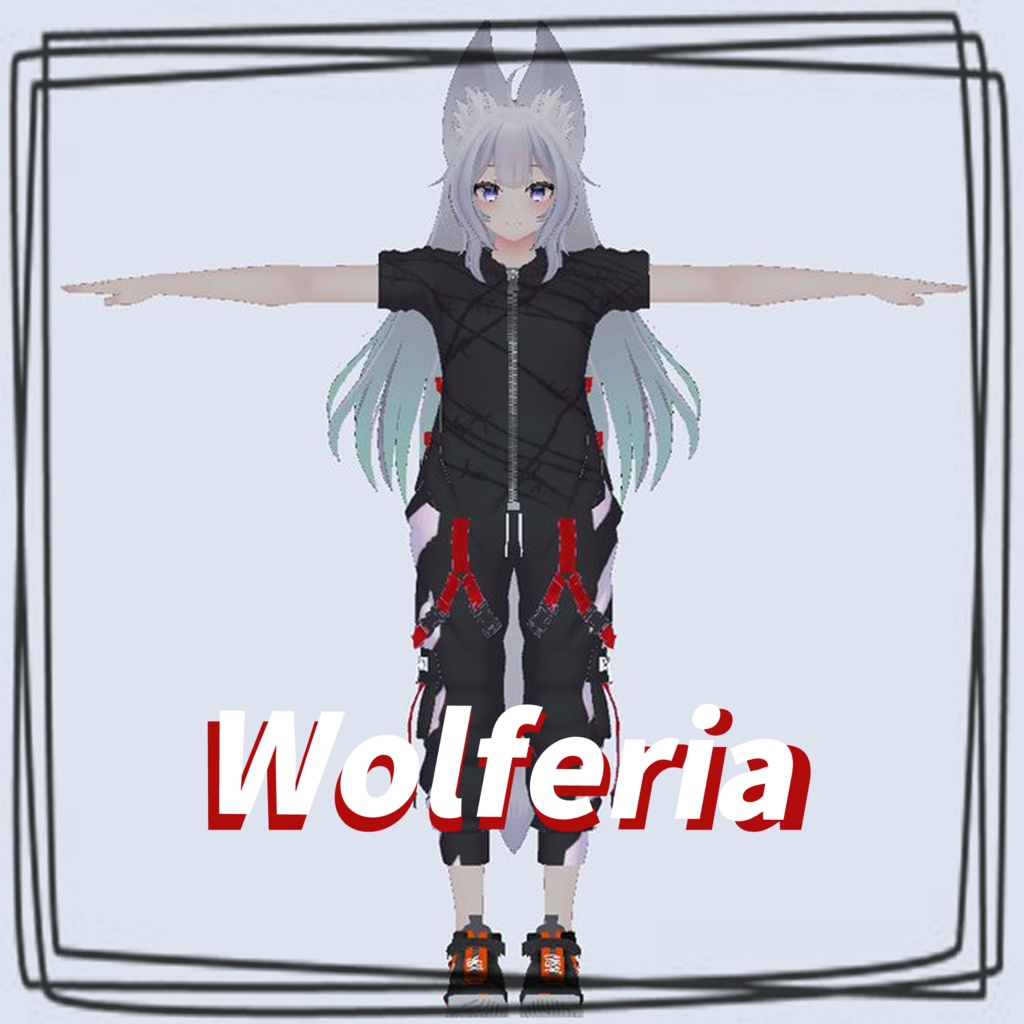 【ウルフェリア用】cargo pants set【texture4種】