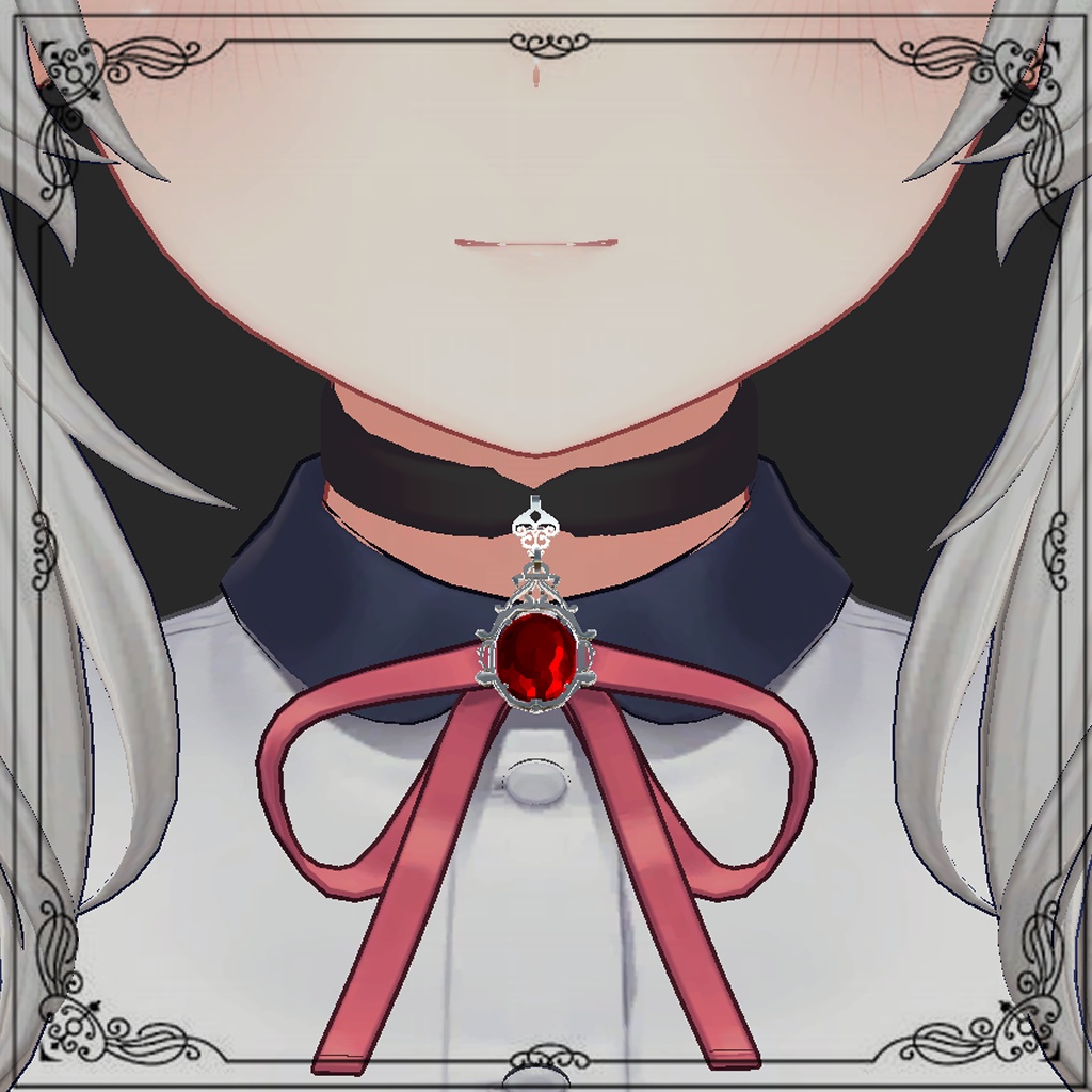 【PB対応、texture８種】choker【blendshapeあり】