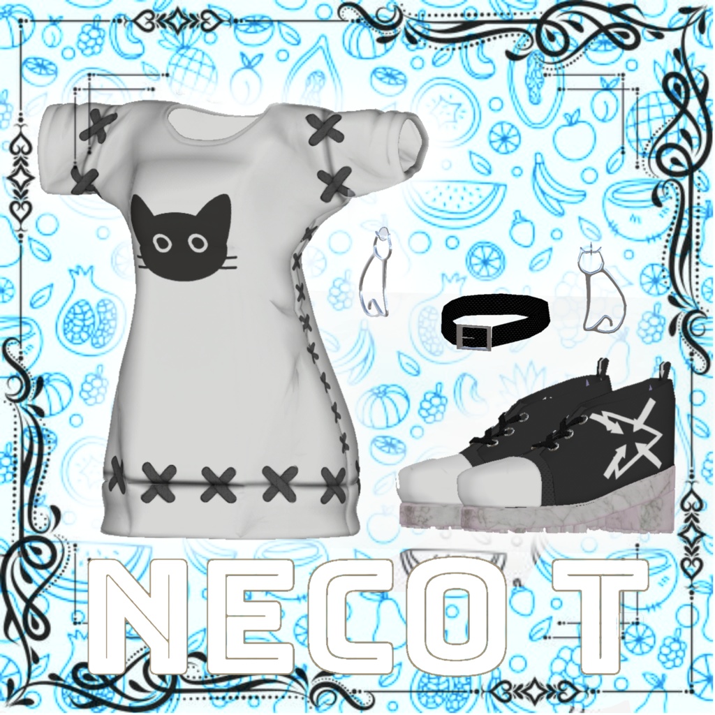 【Tシャツ+スニーカーセット】NECO T【桔梗、マヌカ、萌、真冬、森羅】