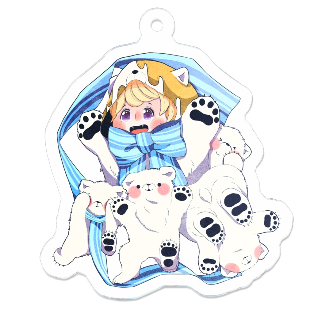 ろしあさんのアクリルキーホルダーblue