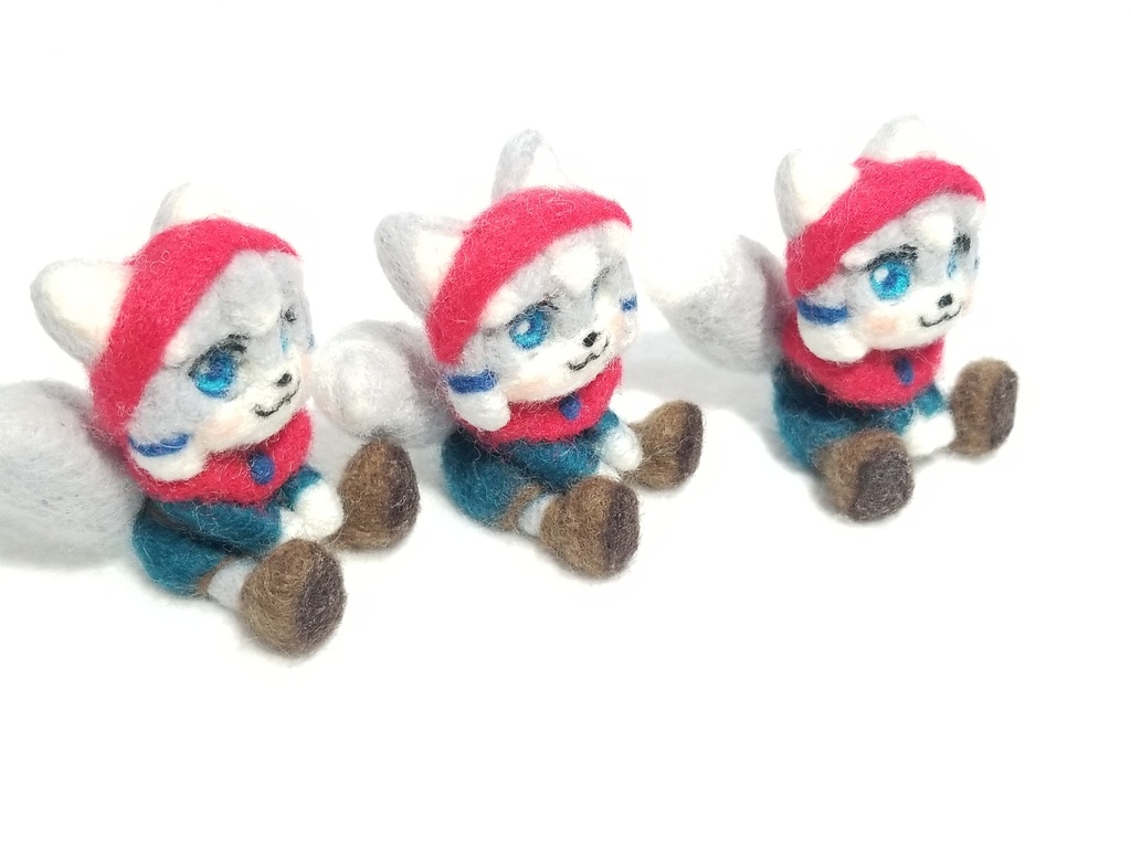 羊毛フェルト レアンちゃん 追視マスコット