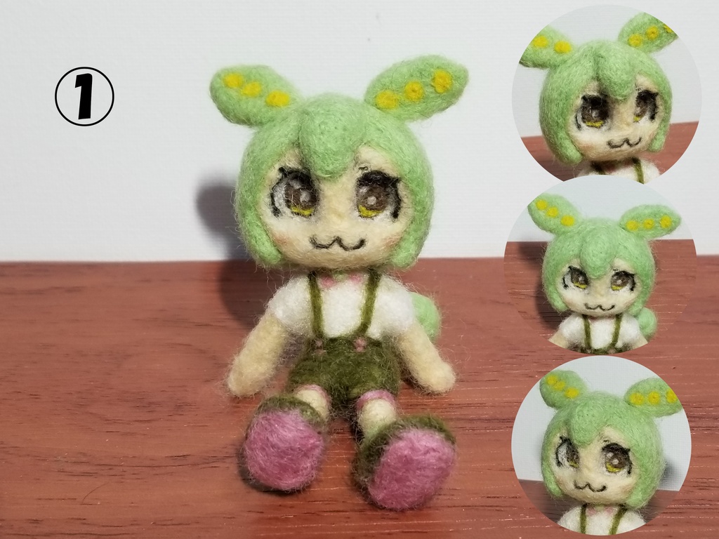 羊毛フェルト ずんだもん 追視人形