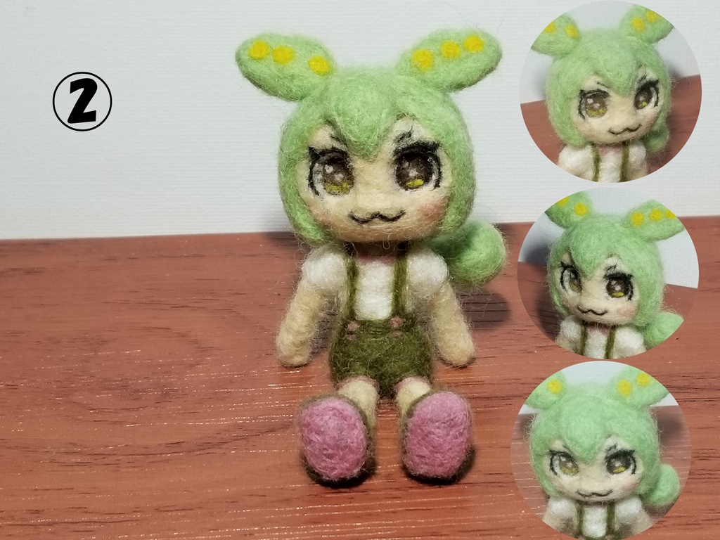 羊毛フェルト ずんだもん 追視人形