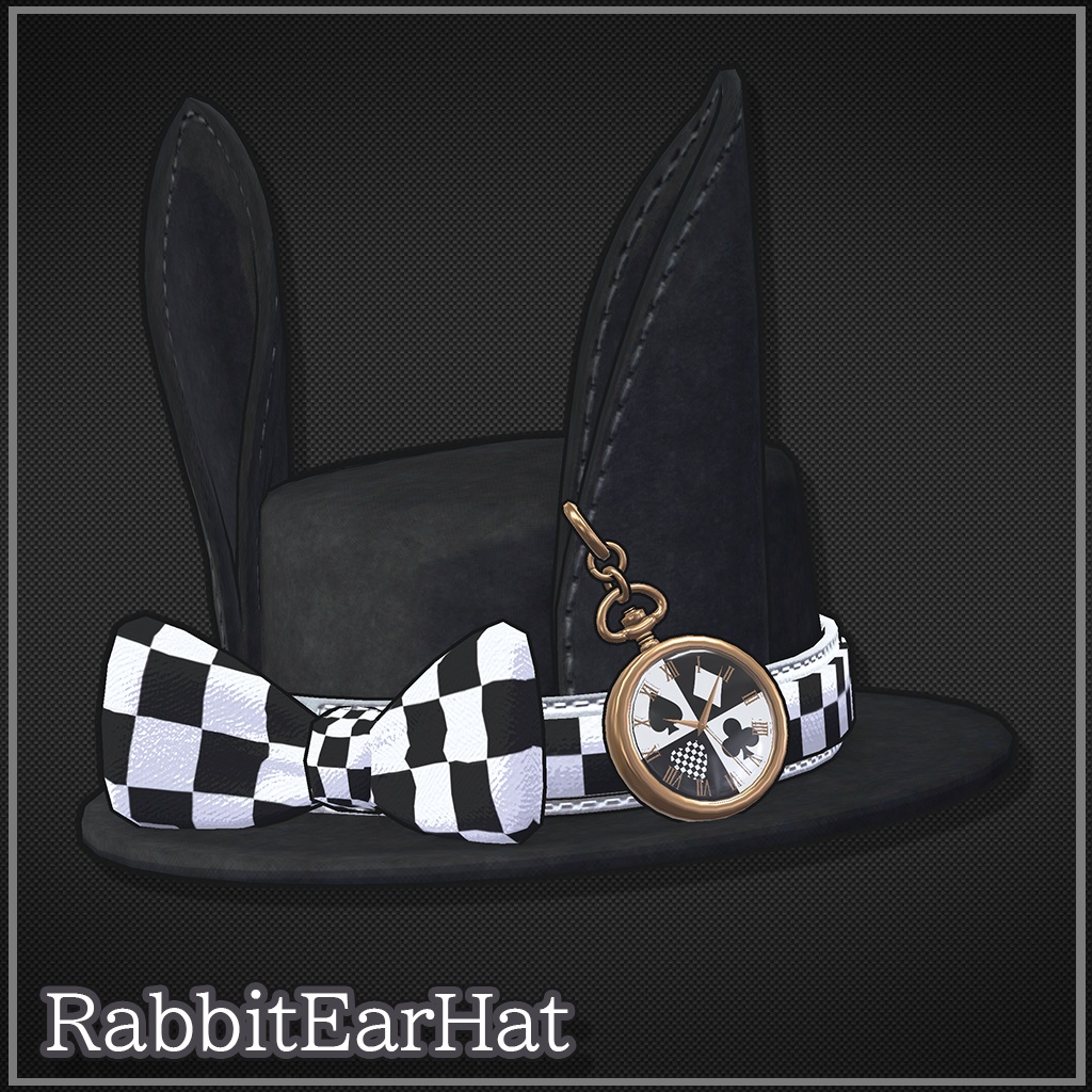 【VRChat想定】RabbitEarHat【PhysBone設定済】