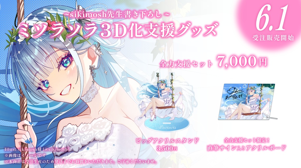 【数量限定】ミソラソラ3D化支援 ウェディンググッズ【期間限定】