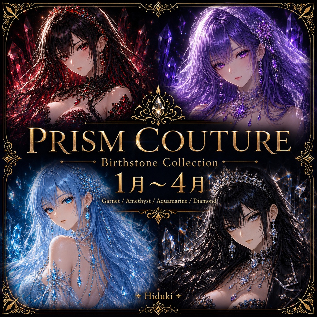 商品名： PRISM COUTURE Birthstone Collection 1月〜4月