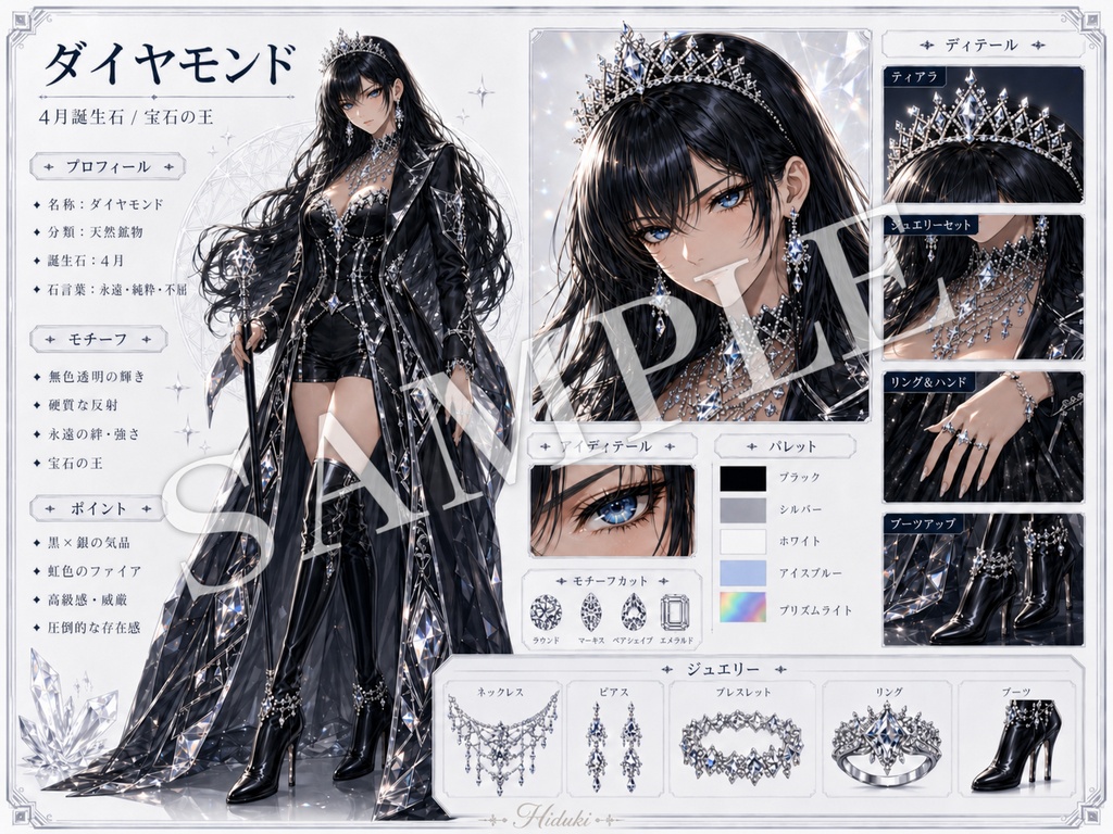 商品名: PRISM COUTURE Birthstone Collection 1月〜4月