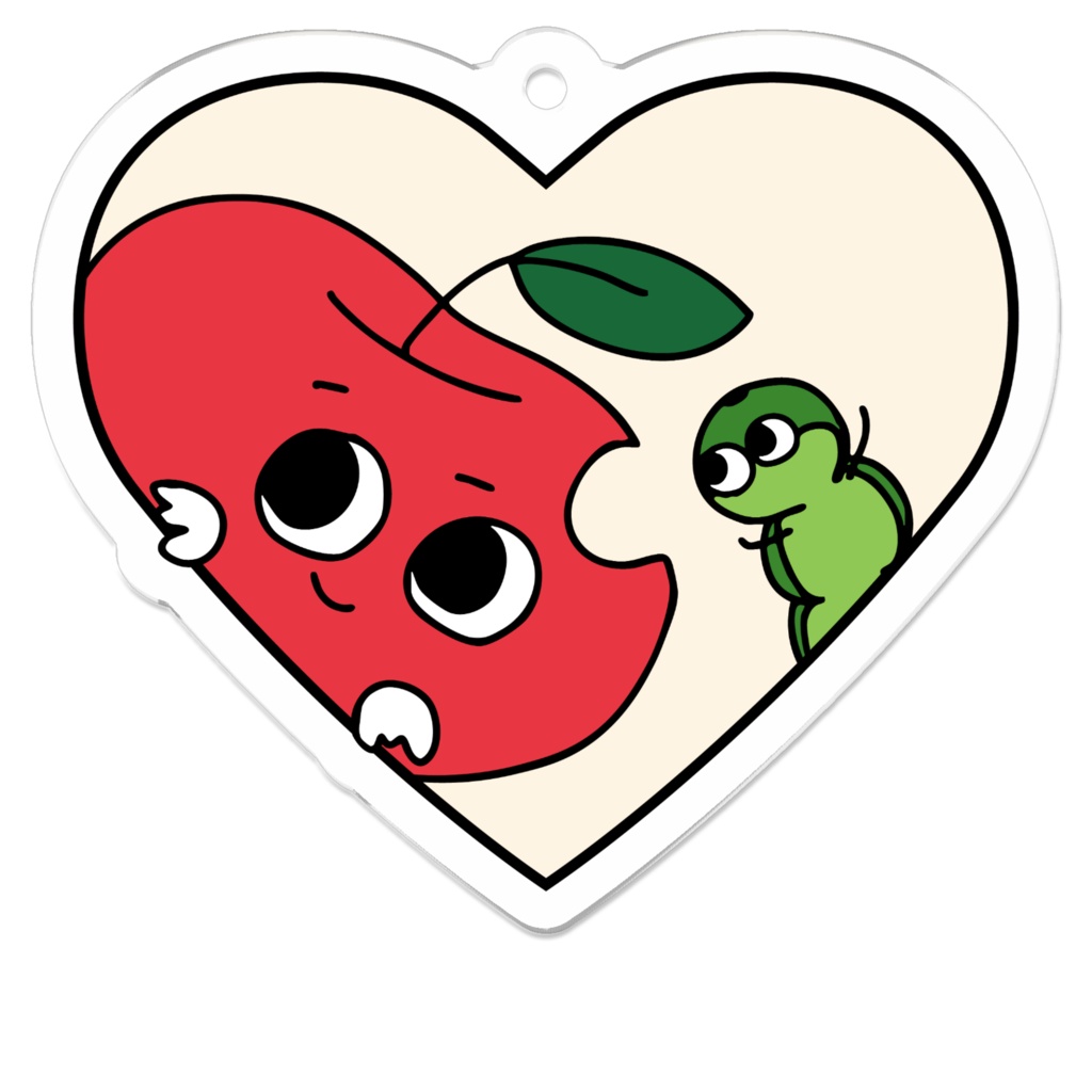 りんごのキーチェーン