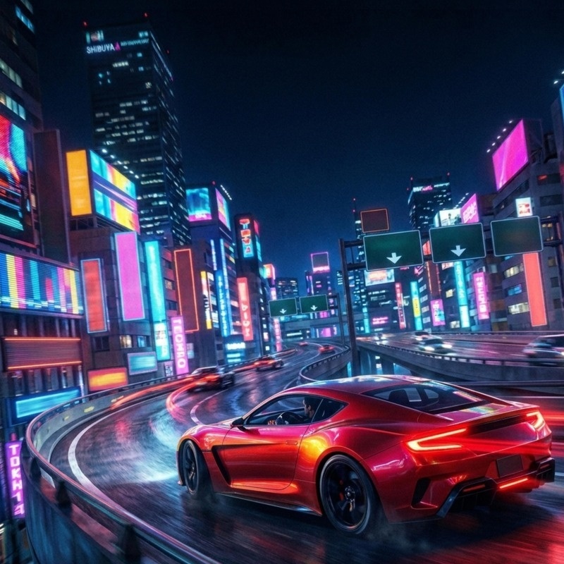00年代レースゲーム風BGM「Midnight Drift」【ループ仕様/待機画面】