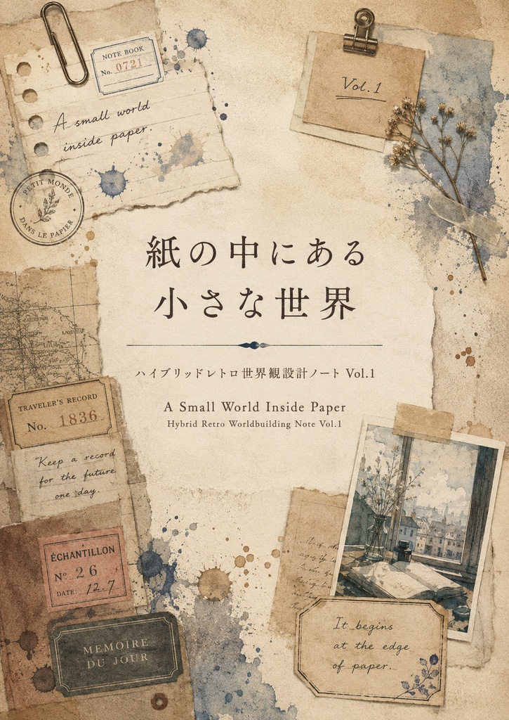 AI×紙の中にある小さな世界 ハイブリッドレトロ世界観設計ノート（有料版）
