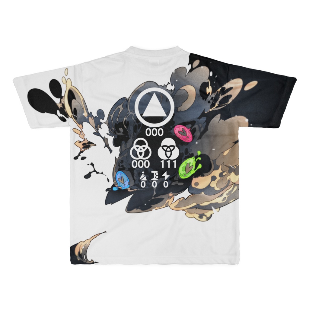 フルグラフィック溶解クロイチャン T shirt (poly-)