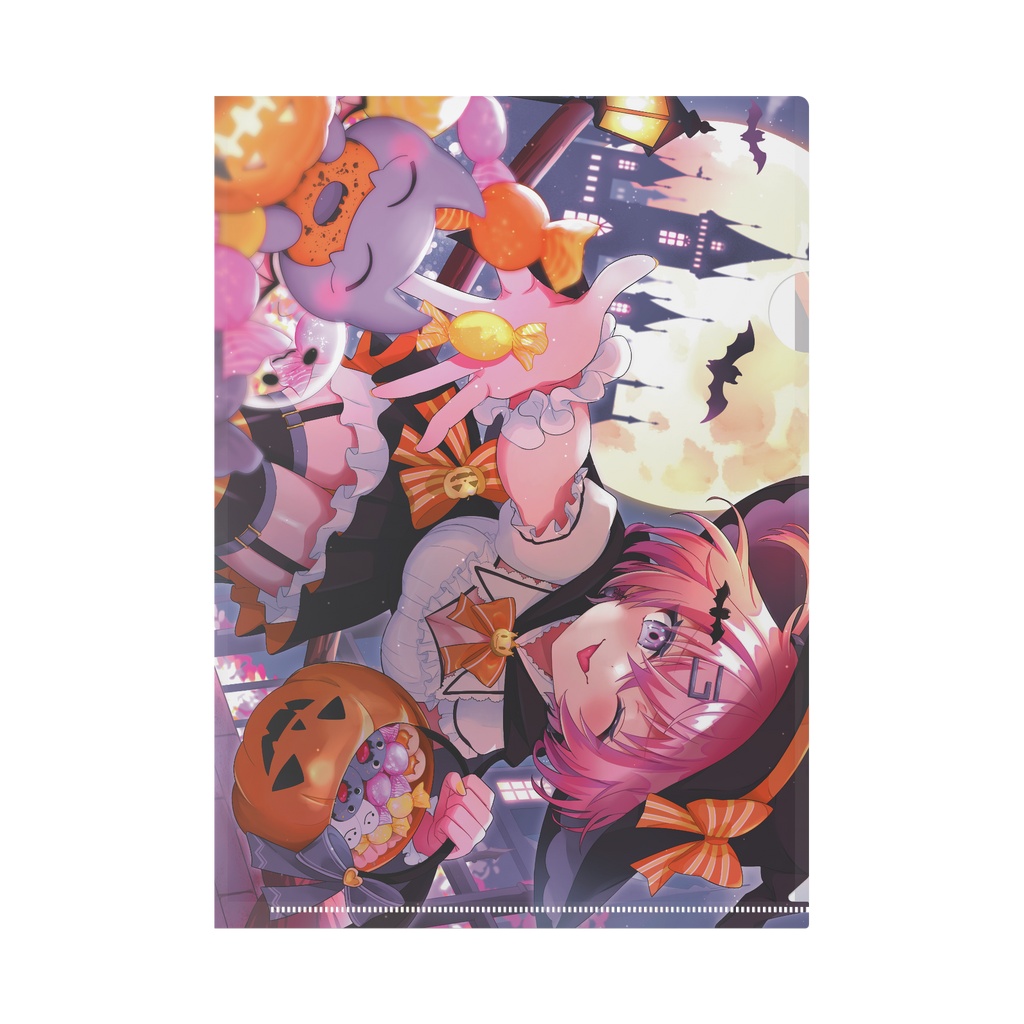 【期間限定🎃10/31まで】こんぶちゃんHalloweenイラスト クリアファイル