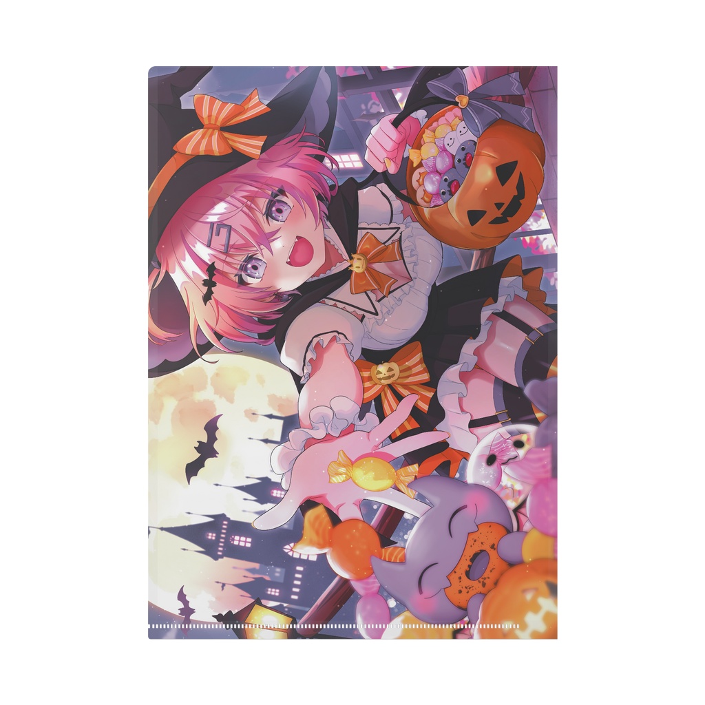 【期間限定🎃10/31まで】こんぶちゃんHalloweenイラスト クリアファイル