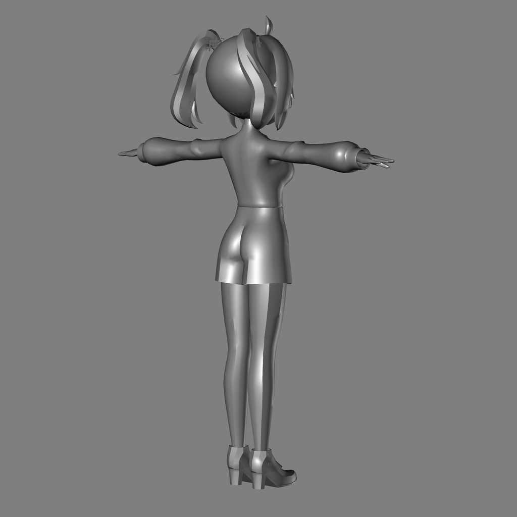 オリジナルキャラモデル ツインテール×眼鏡×ジト目