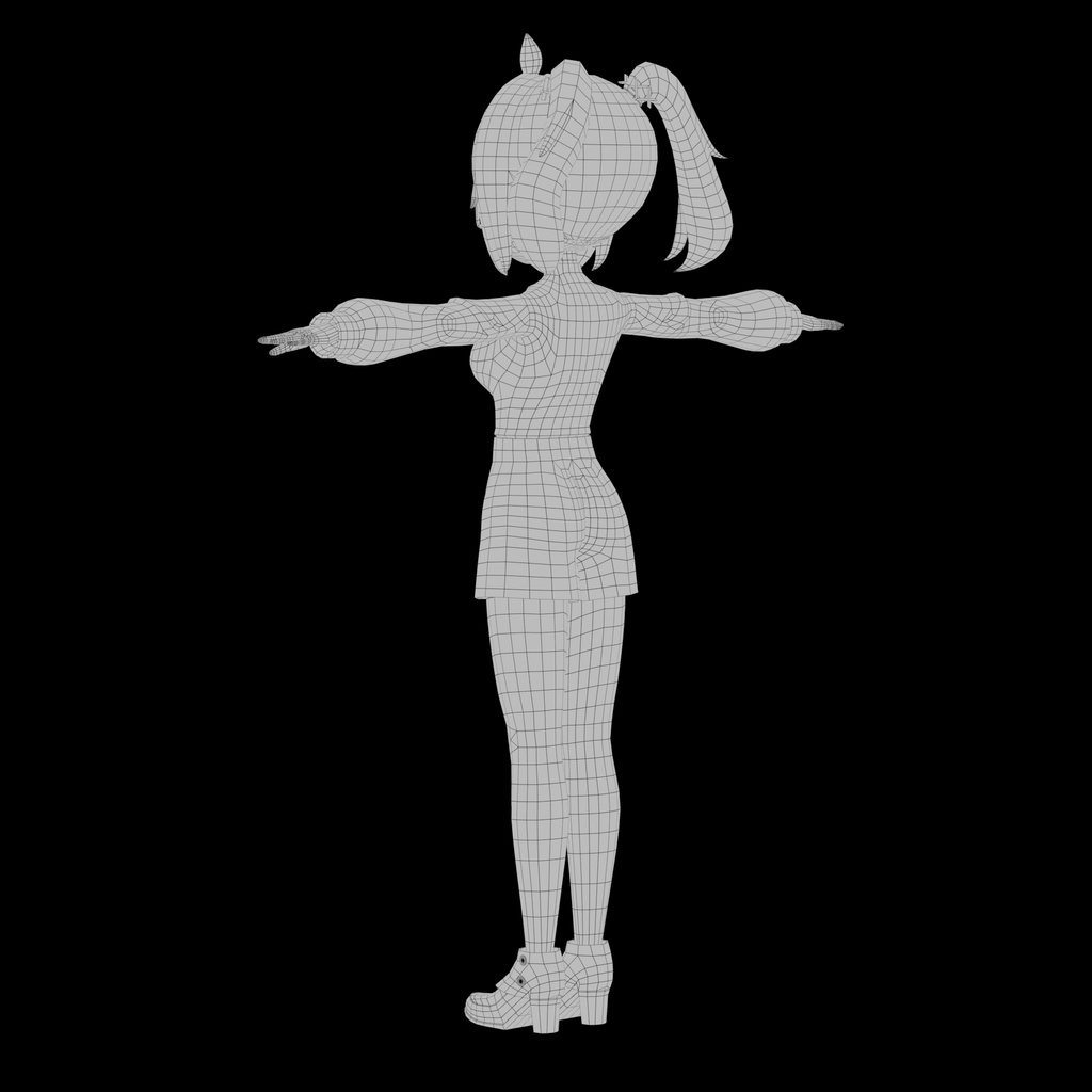 オリジナルキャラモデル ツインテール×眼鏡×ジト目