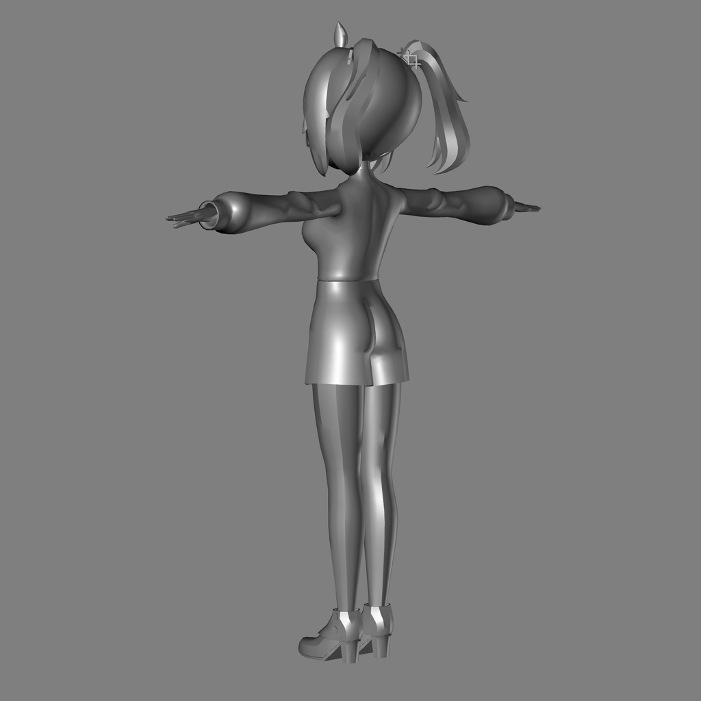 オリジナルキャラモデル ツインテール×眼鏡×ジト目