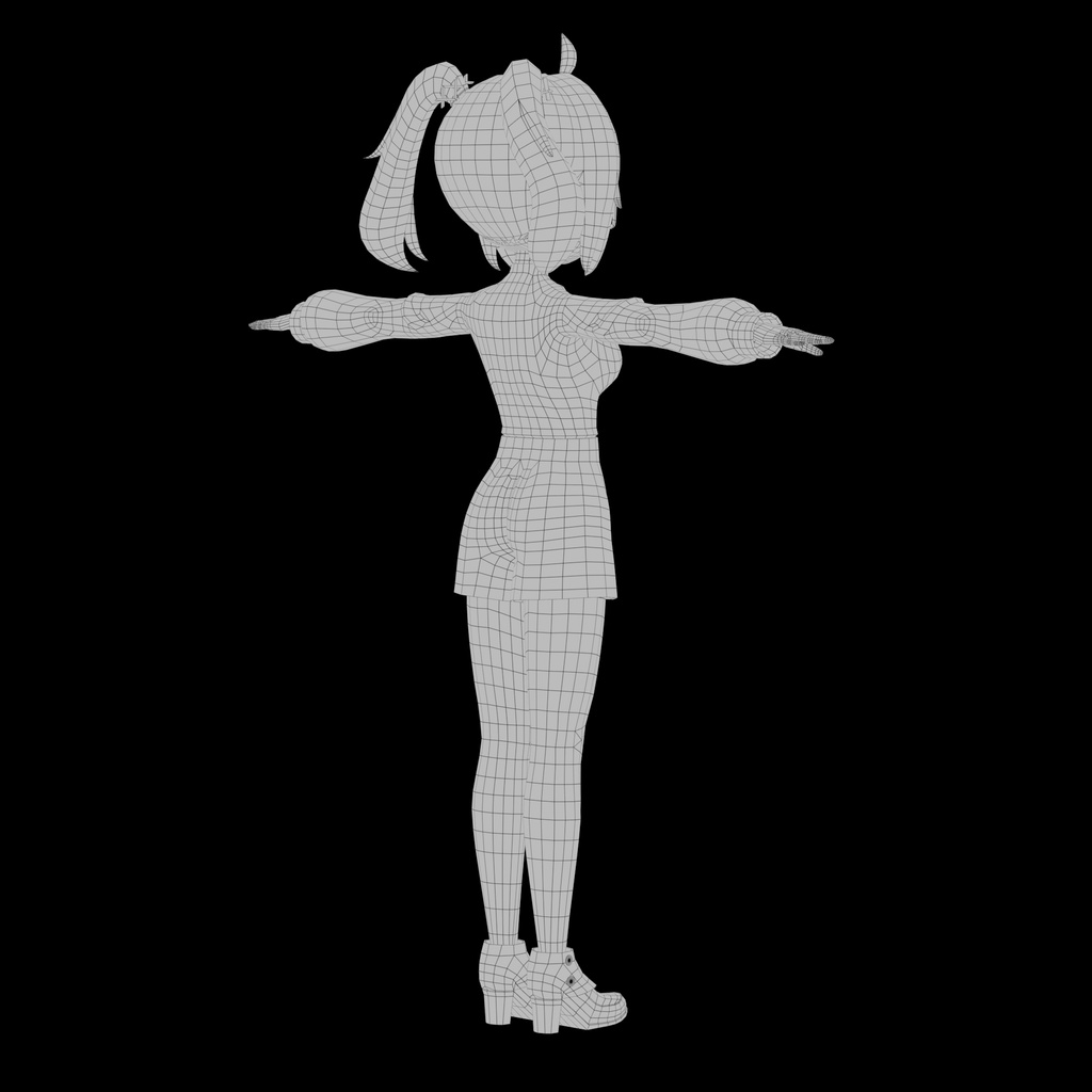 オリジナルキャラモデル ツインテール×眼鏡×ジト目