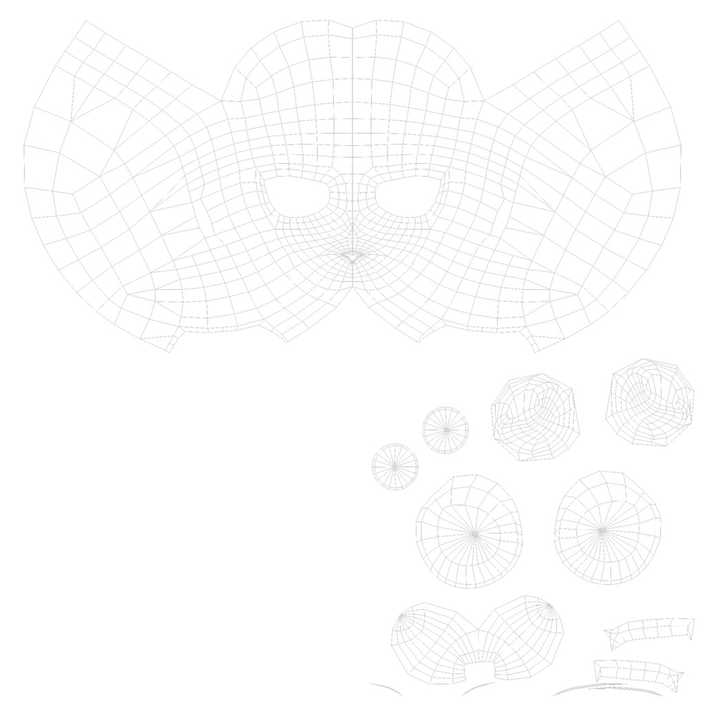 UV展開済み デフォルメ女の子 素体モデル