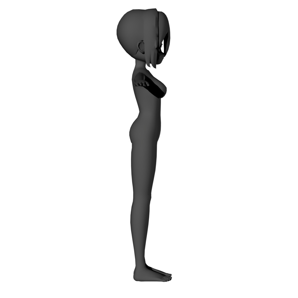 UV展開済み デフォルメ女の子 素体モデル