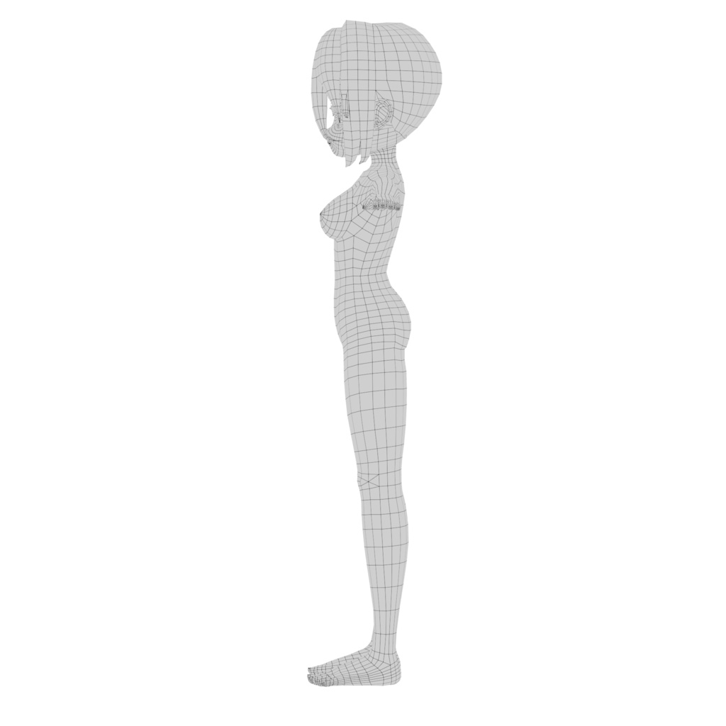 UV展開済み デフォルメ女の子 素体モデル
