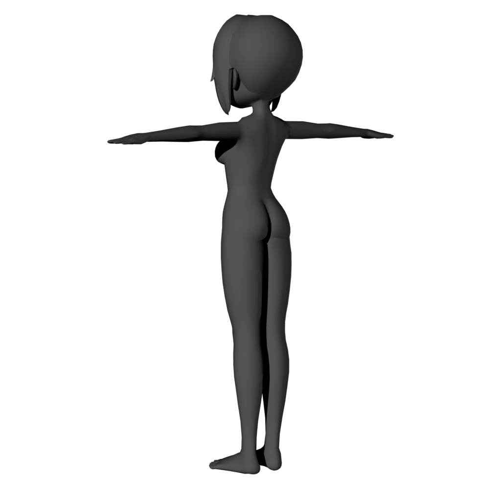 UV展開済み デフォルメ女の子 素体モデル