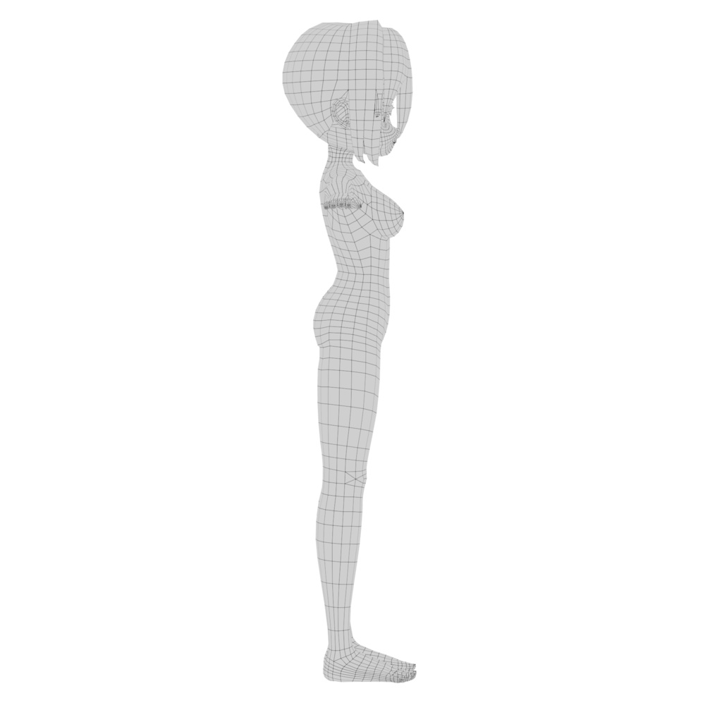 UV展開済み デフォルメ女の子 素体モデル