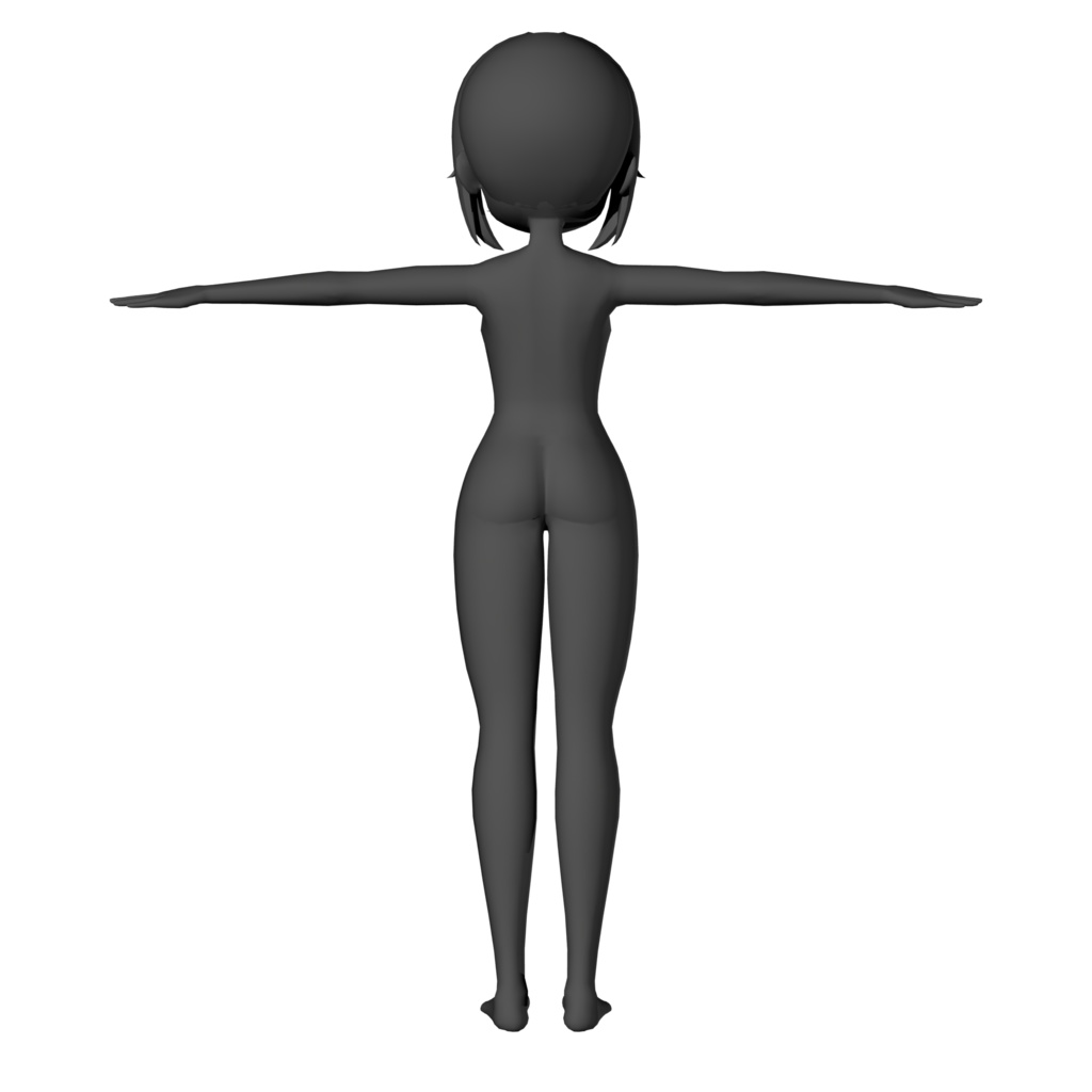 UV展開済み デフォルメ女の子 素体モデル