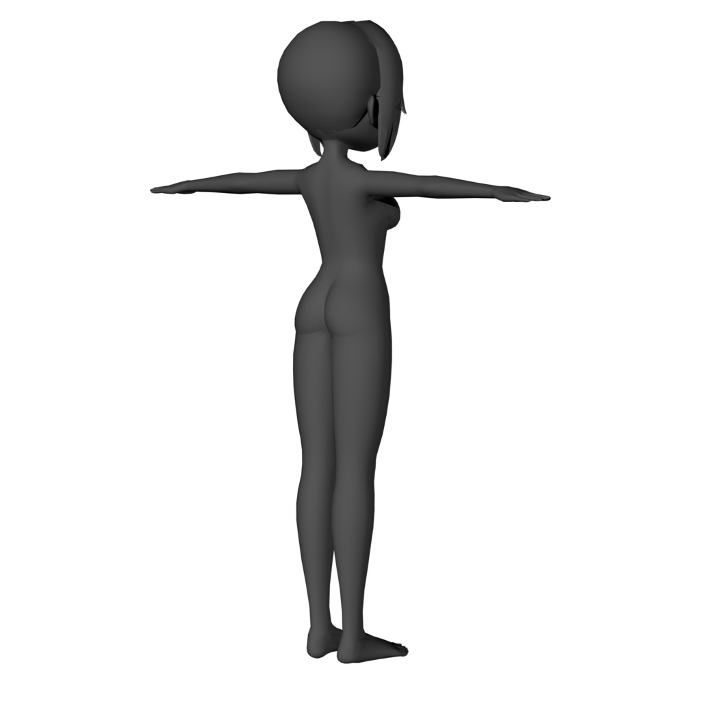 UV展開済み デフォルメ女の子 素体モデル