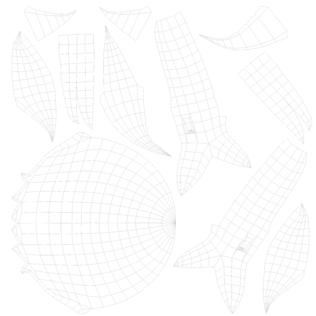 UV展開済み デフォルメ女の子 素体モデル