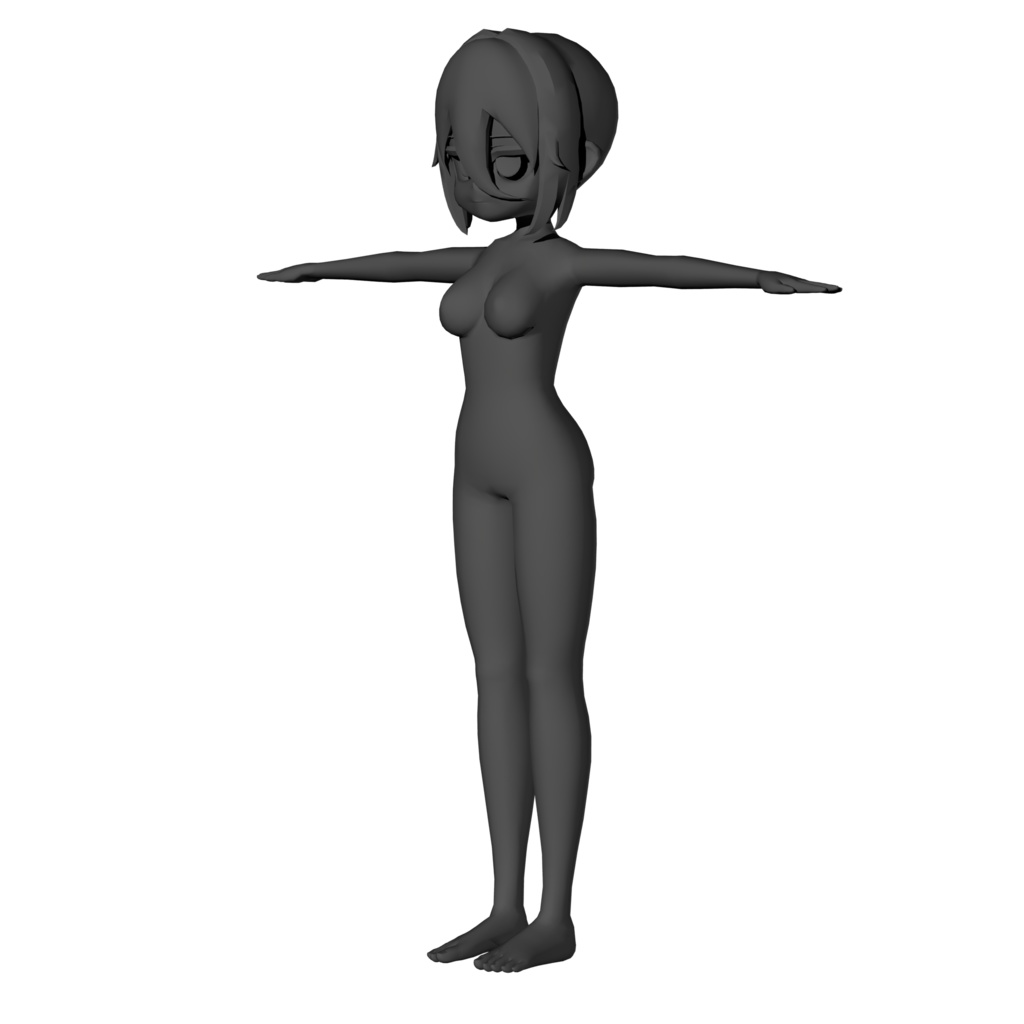 UV展開済み デフォルメ女の子 素体モデル