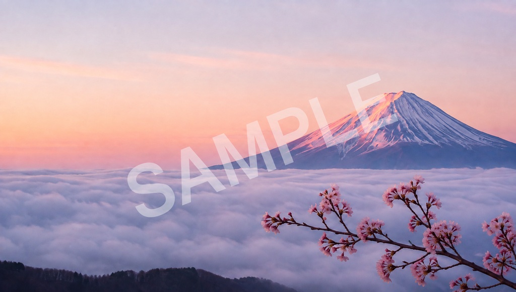 【商用利用OK】日本の四季・桜・富士山・和風景色|AI生成PNG画像素材20枚セット