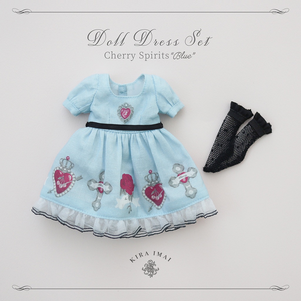 Cherry Spirits“Blue ドールドレスセット