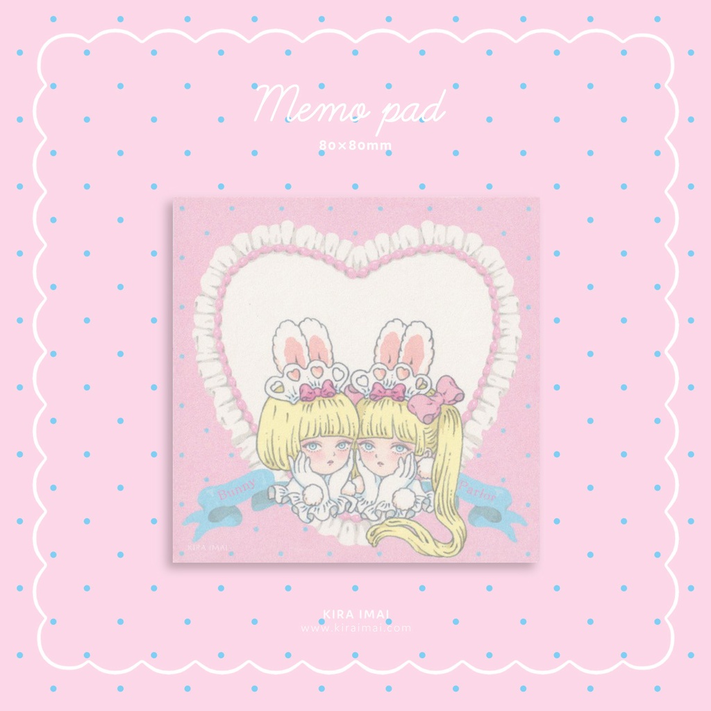 メモパッド［Bunny PARLOR Heart］
