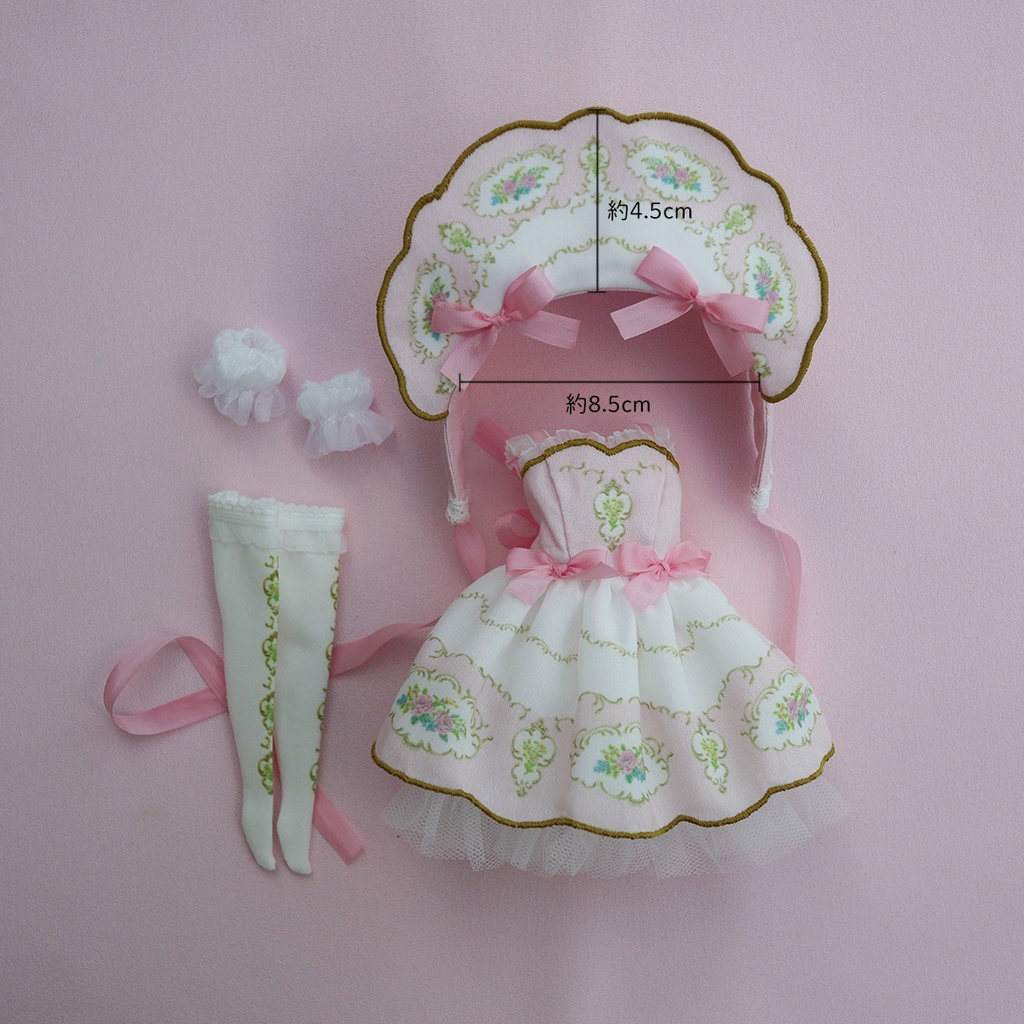 Tea Cup Dress set for 22cmDoll