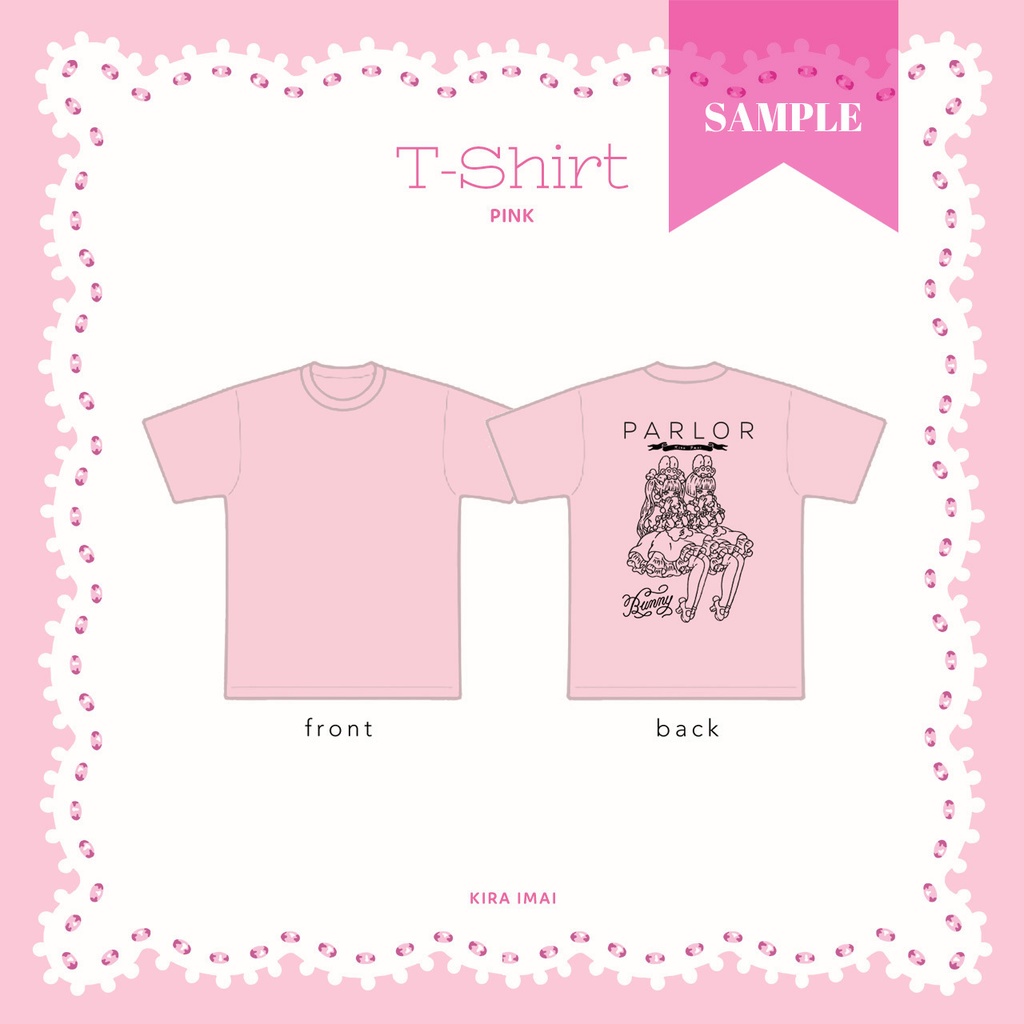【サンプル】Tシャツ［Bunny PARLOR TeaTime Mini］ピンク