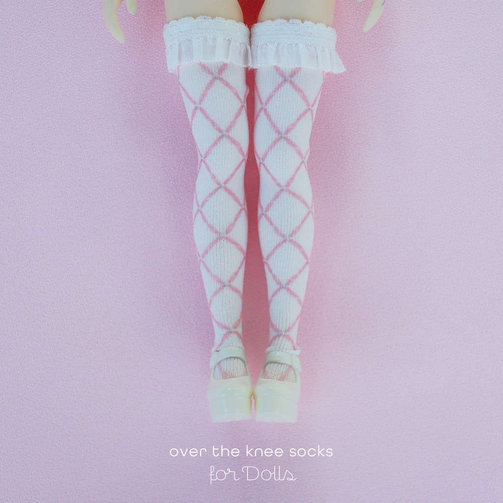 オーバーニーソックス for Dolls［Rosange］pink