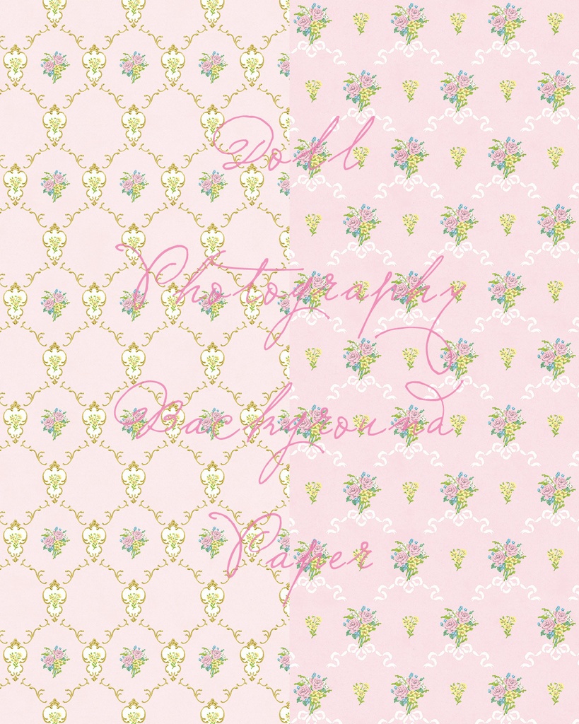 ドール用背景ペーパー［Pink set］