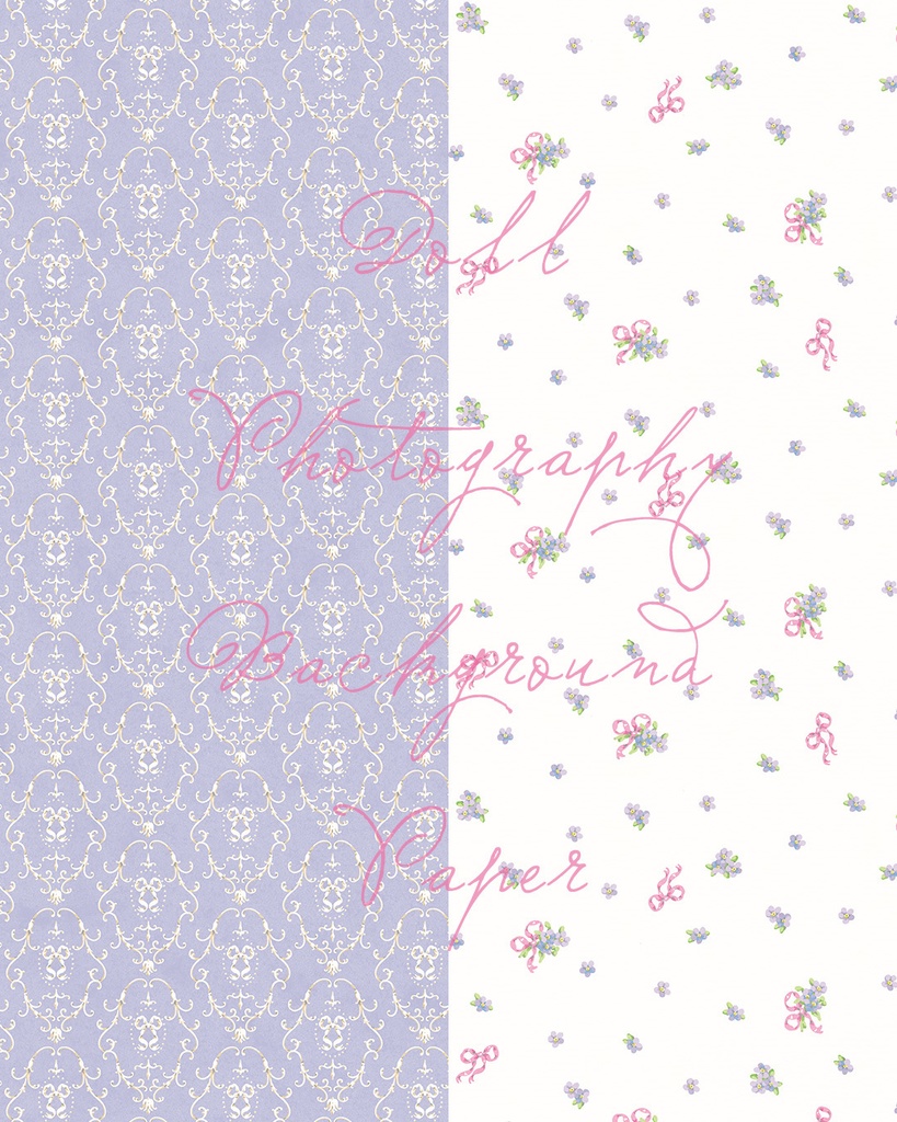 ドール用背景ペーパー［Violet set］