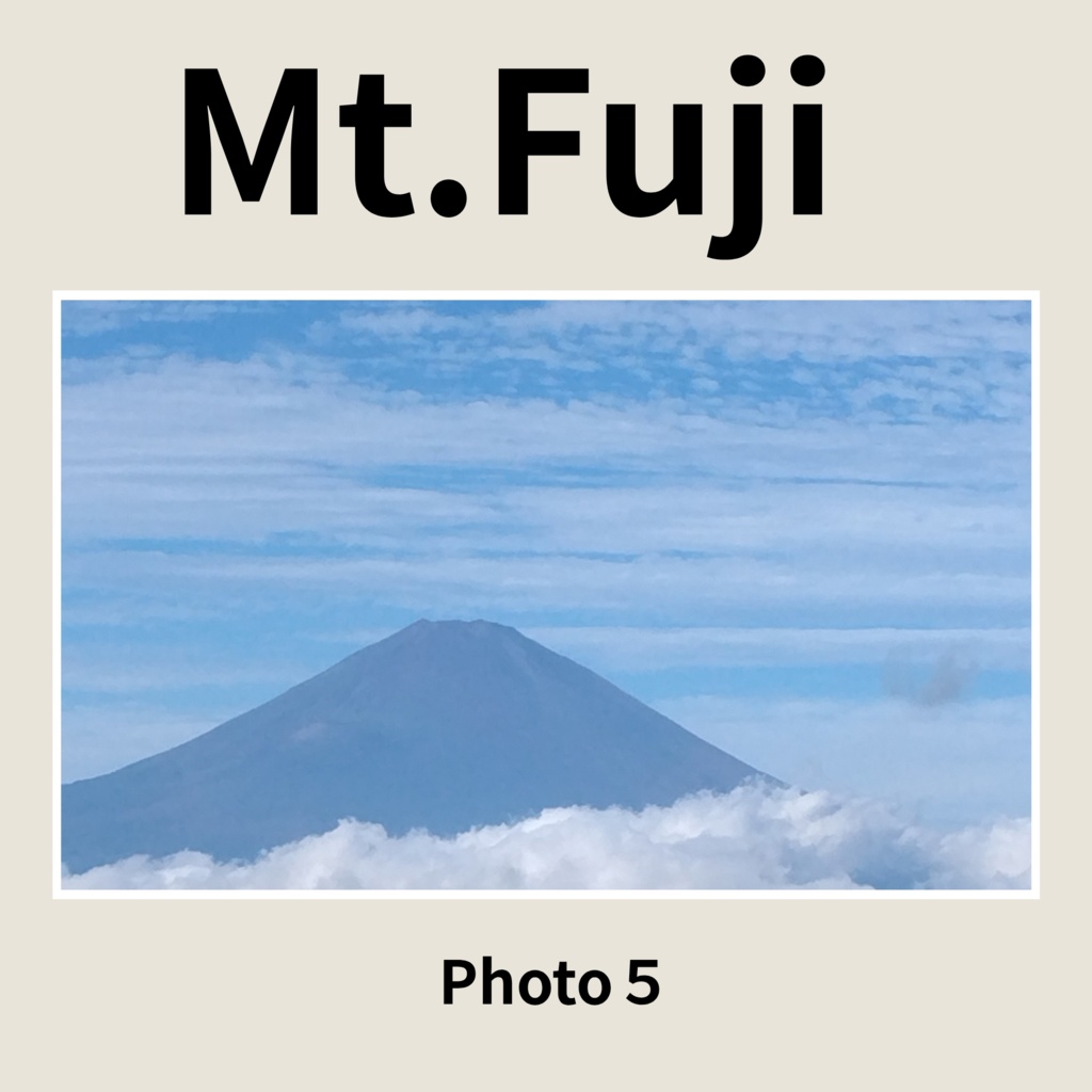 Mt.Fuji　Japan wall art　フォトグラフィー　デジタル5枚
