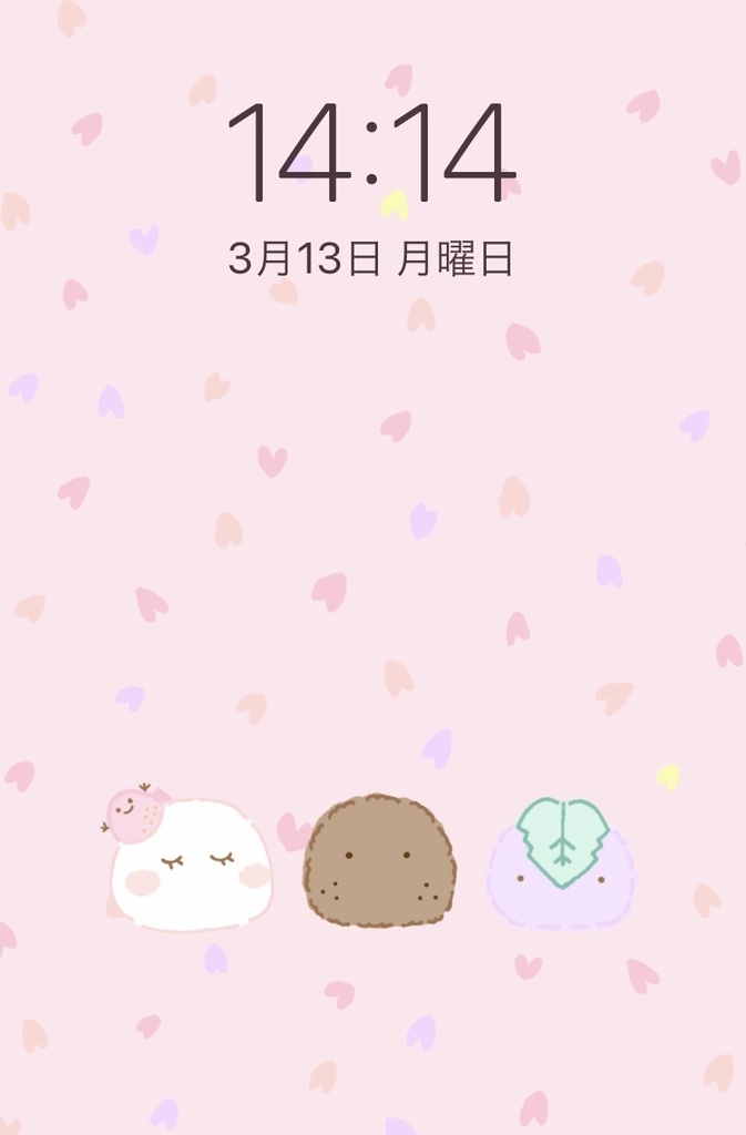 春の餅たち〈待ち受け〉1284×2778px