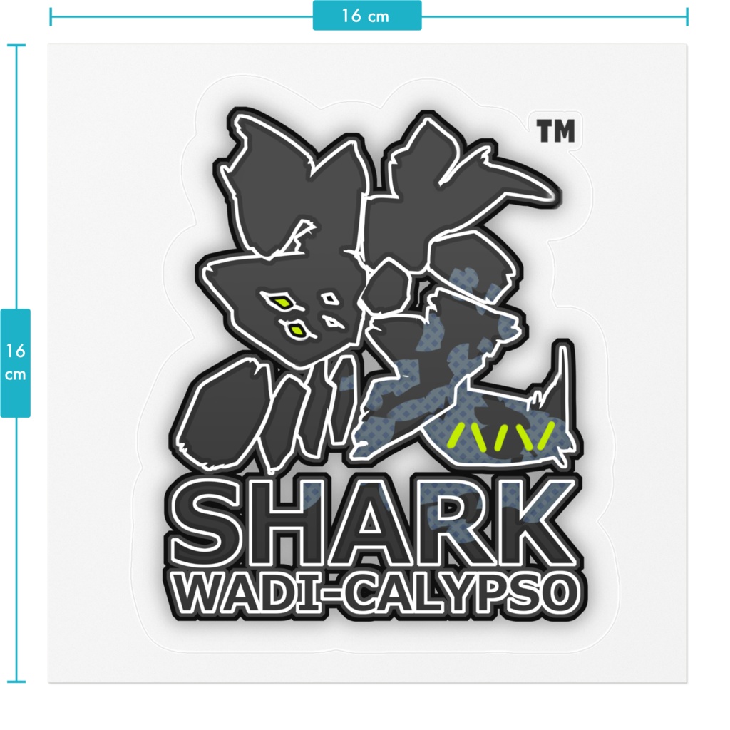 鮫ロゴステッカー