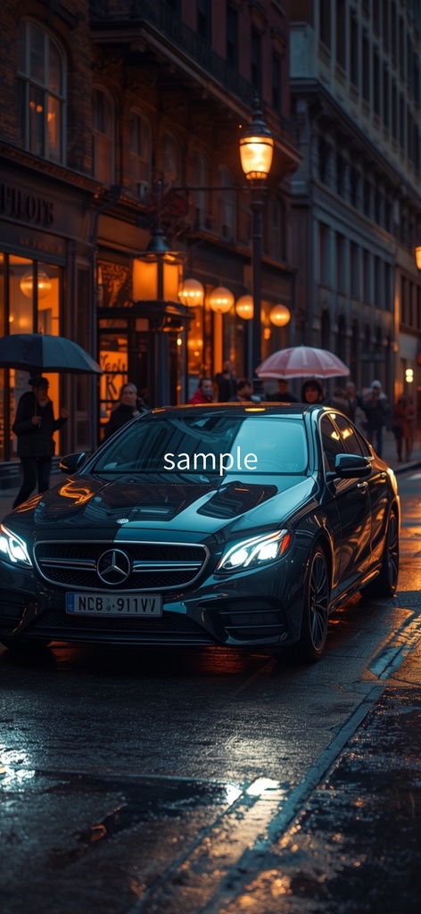 Rainy Night in New York – Mercedes Elegance Wallpaper