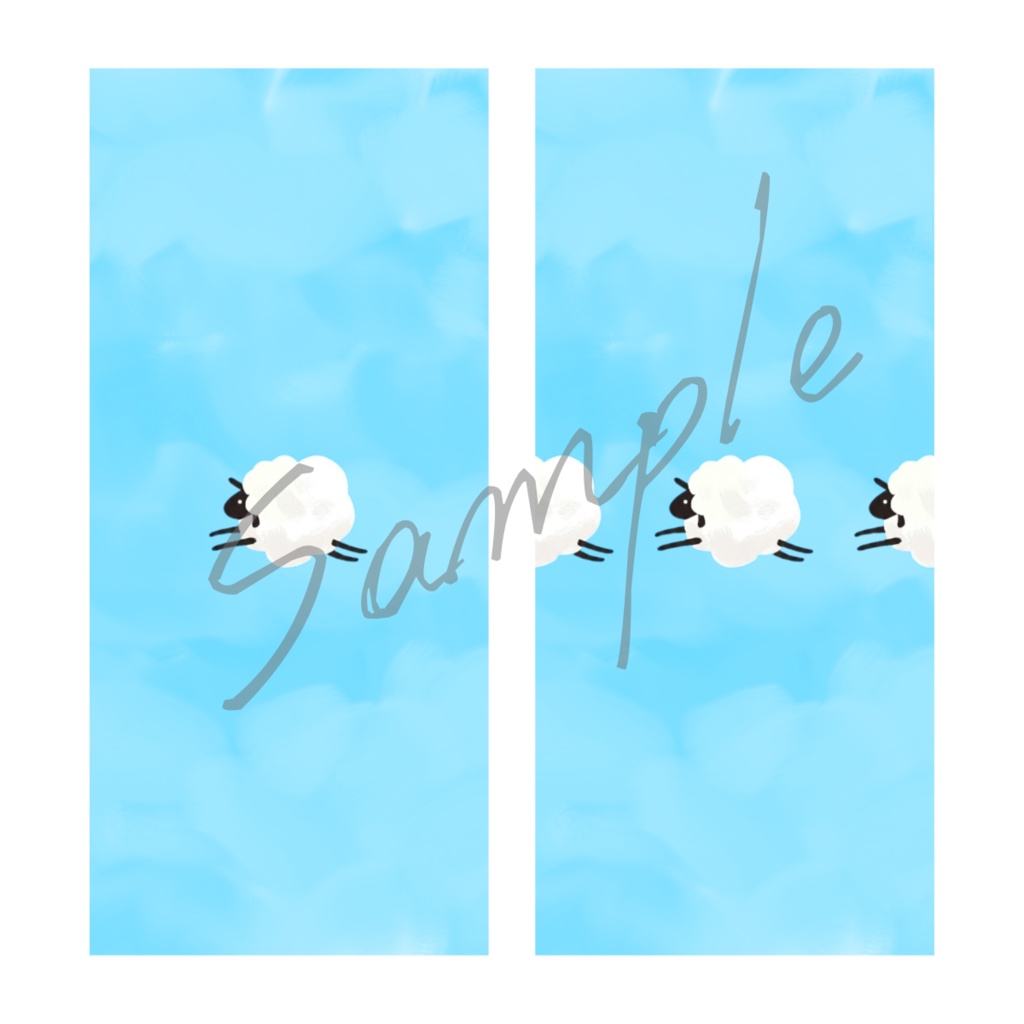 【スマホ壁紙】ひつじが一匹 〜one sheep〜