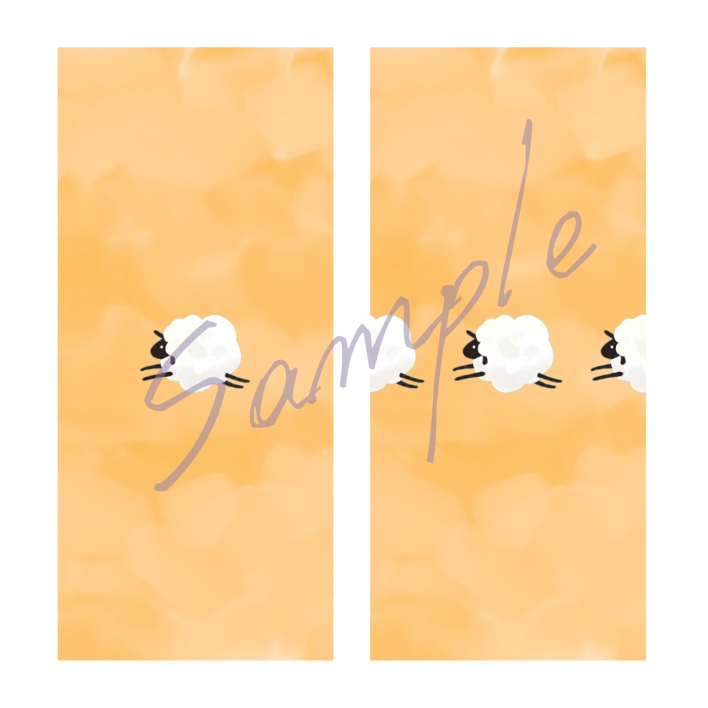 【スマホ壁紙】ひつじが一匹 〜one sheep〜