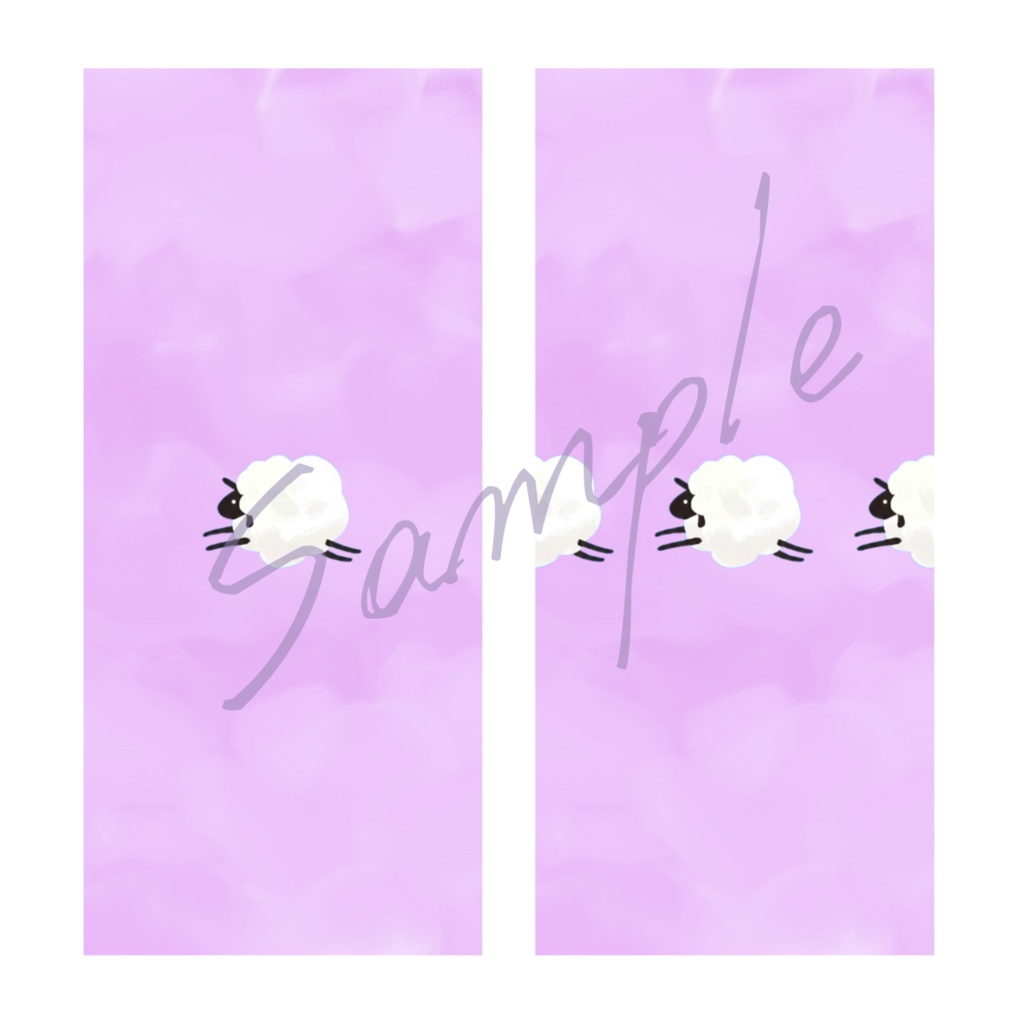 【スマホ壁紙】ひつじが一匹 〜one sheep〜