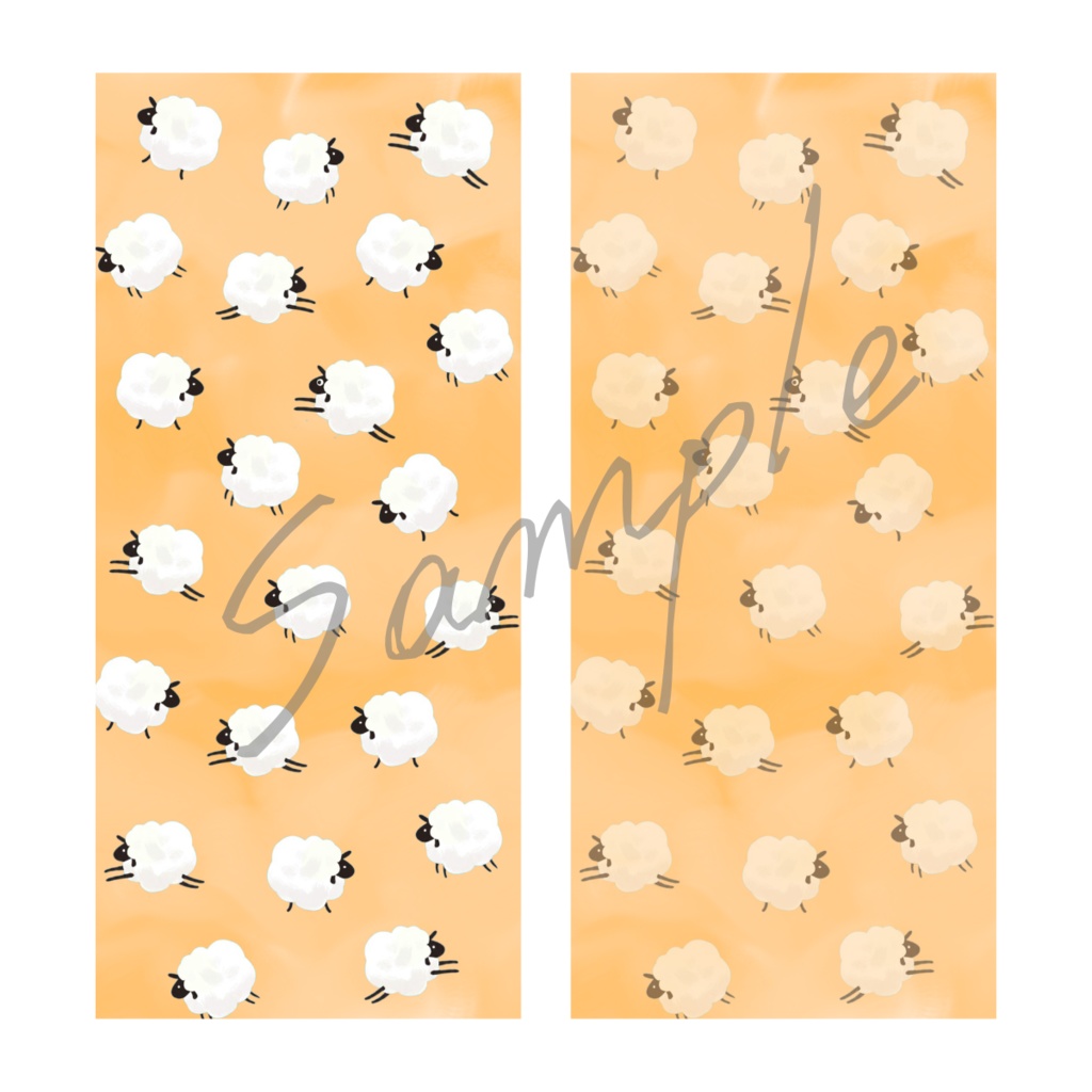 【スマホ壁紙】羊がいっぱい 〜A lot of sheep〜