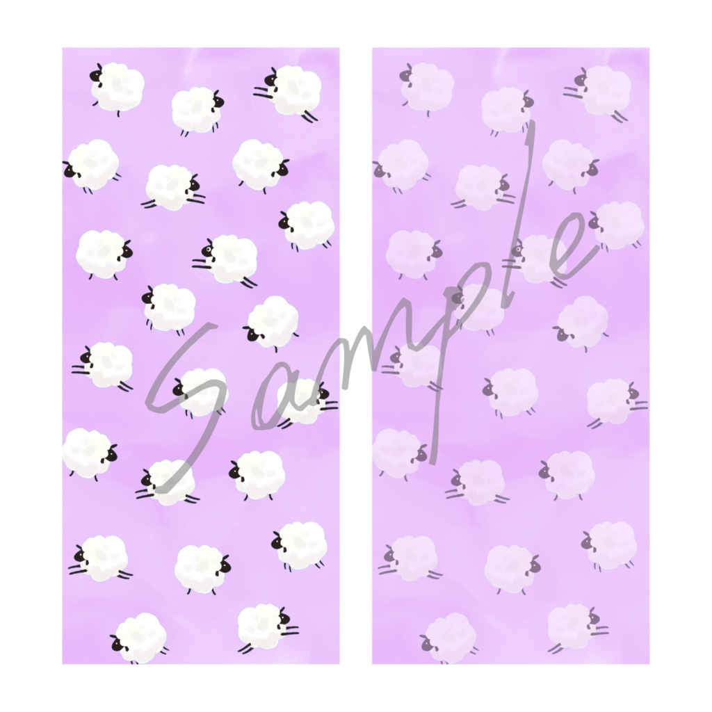 【スマホ壁紙】羊がいっぱい 〜A lot of sheep〜